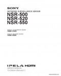 Сервисная инструкция SONY NSR-500, 1st-edition, REV.1