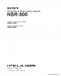 Сервисная инструкция SONY NSR-500, 1st-edition, REV.2