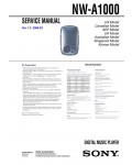 Сервисная инструкция Sony NW-A1000