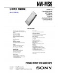 Сервисная инструкция Sony NW-MS9