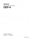 Сервисная инструкция SONY OEP-4 VOL.1, 1st-edition