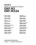 Сервисная инструкция Sony OXF-R3, VOL.1