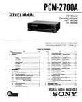 Сервисная инструкция Sony PCM-2700A