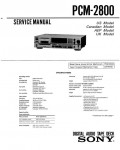Сервисная инструкция Sony PCM-2800