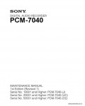Сервисная инструкция SONY PCM-7040, MM, 1st-edition, REV.1