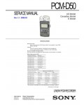Сервисная инструкция Sony PCM-D50