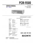 Сервисная инструкция Sony PCM-R500