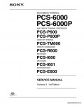 Сервисная инструкция SONY PCS-6000 VOL.2, 1st-edition
