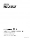 Сервисная инструкция SONY PDJ-C1080, MM, 1st-edition, REV.3