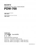 Сервисная инструкция SONY PDW-700, MM VOL.1, 1st-edition, REV.2
