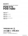 Сервисная инструкция SONY PDW-75MD, F75 VOL.2, 1st-edition, REV.1