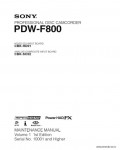 Сервисная инструкция SONY PDW-F800, MM VOL.1