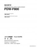Сервисная инструкция SONY PDW-F800, MM VOL.2