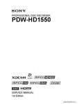 Сервисная инструкция SONY PDW-HD1550