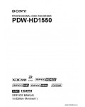 Сервисная инструкция SONY PDW-HD1550, 1st-edition, REV.1