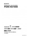 Сервисная инструкция SONY PDW-HD1550, FSM