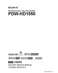 Сервисная инструкция SONY PDW-HD1550, FSM, 1st-edition, REV.2