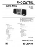 Сервисная инструкция Sony PHC-ZW770L