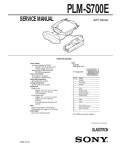Сервисная инструкция Sony PLM-S700E