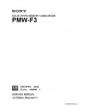 Сервисная инструкция SONY PMW-F3, 1st-edition, REV.1
