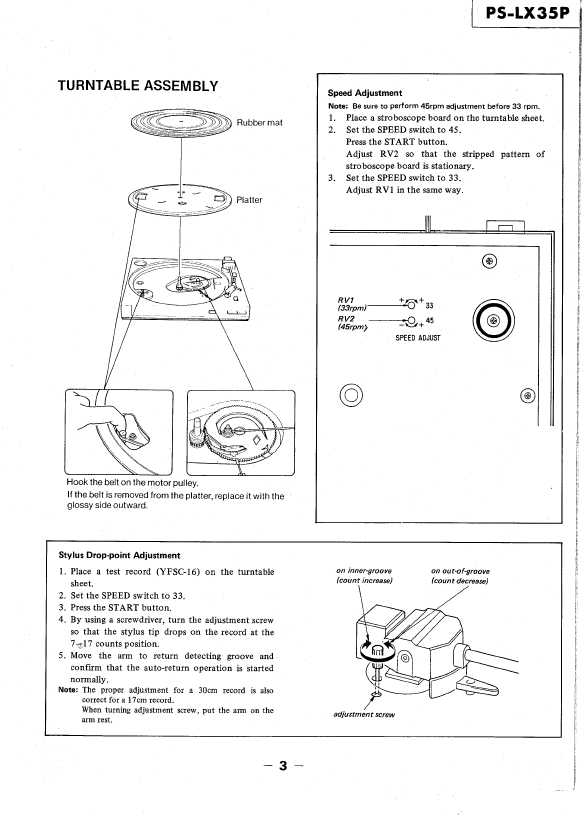 Сервисная инструкция Sony PS-LX35P