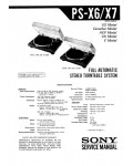 Сервисная инструкция Sony PS-X6, PS-X7
