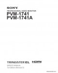 Сервисная инструкция SONY PVM-1741, 1st-edition, REV.3