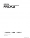Сервисная инструкция SONY PVM-2541, 1st-edition