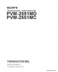 Сервисная инструкция SONY PVM-2551MC, 1st-edition, REV.1
