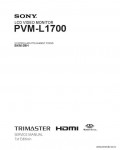 Сервисная инструкция SONY PVM-L1700