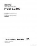 Сервисная инструкция SONY PVM-L2300