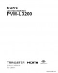 Сервисная инструкция SONY PVM-L3200