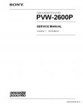 Сервисная инструкция SONY PVW-2600P VOL.1, 1st-edition