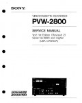 Сервисная инструкция Sony PVW-2800 VOL.1