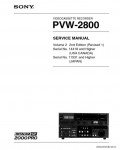 Сервисная инструкция SONY PVW-2800 VOL.2, 2ND, ED, REV.1