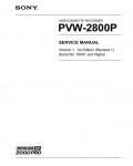 Сервисная инструкция Sony PVW-2800P, VOLUME 1