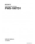 Сервисная инструкция SONY PWS-100TD1