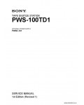 Сервисная инструкция SONY PWS-100TD1, 1st-edition, REV.1