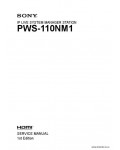 Сервисная инструкция SONY PWS-110NM1