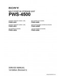 Сервисная инструкция SONY PWS-4500, 1st-edition, REV.3
