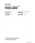 Сервисная инструкция SONY PWS-4500, FSM, 1st-edition, REV.2