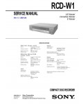 Сервисная инструкция Sony RCD-W1