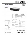 Сервисная инструкция Sony RCD-W100
