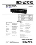 Сервисная инструкция Sony RCD-W222ES