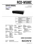 Сервисная инструкция SONY RCD-W500C VER.1.3