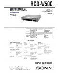 Сервисная инструкция Sony RCD-W50C