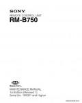 Сервисная инструкция SONY RM-B750, MM, 1st-edition, REV.1