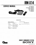 Сервисная инструкция SONY RM-X14