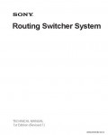 Сервисная инструкция SONY ROUTING, SWITCHER, SYSTEM, TM, 1st-edition, REV.1