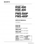 Сервисная инструкция SONY RSE-400, 500, 2ND, ED